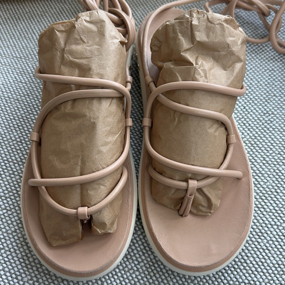 Beek Lace Up Leather Sandals - Picture 2 of 8
